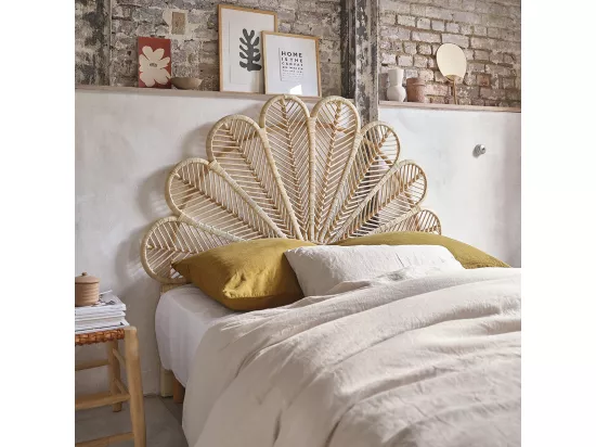 Tête de lit en rotin naturel 140 cm