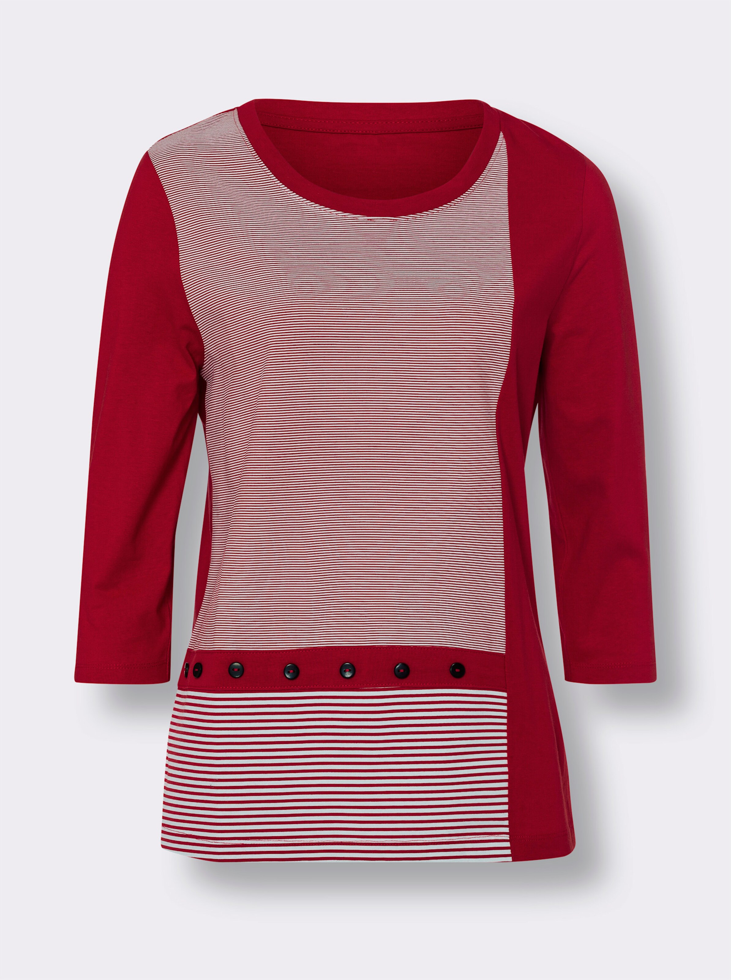 34-Arm-Shirt im Patchwork-Look