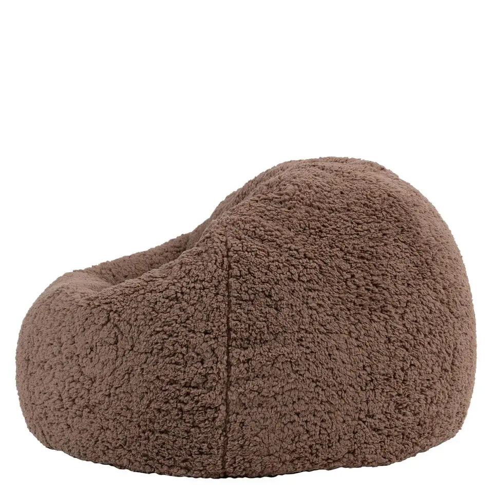 icon - Kingston Kinderzitzak Stoel - Ribfluweel - Fluffy Pluche Teddy - Mocha