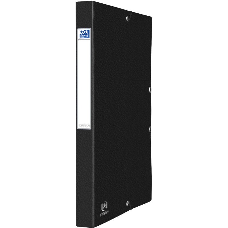 Chemise box carte EUROFOLIO+ Oxford 24 x 32 cm dos 2,5 cm couleurs assorties