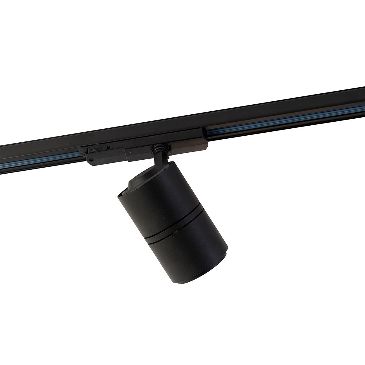 Modern 3-fase railsysteem met 4 spots zwart - 3-Phase Ruler