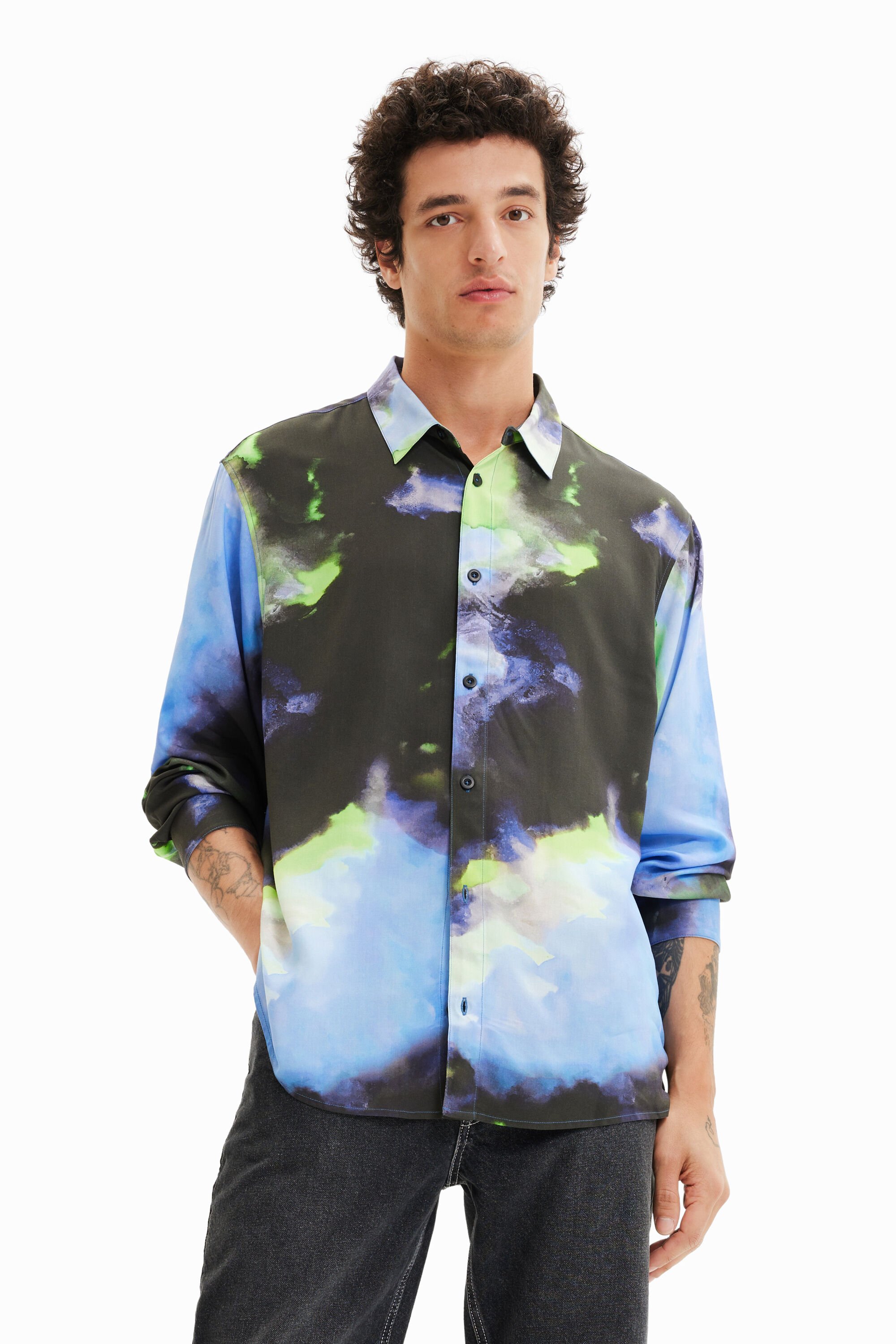 Chemise fluide manches longues