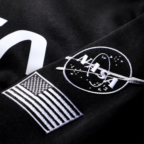 Sweat Capuche Patches Black And White Noir