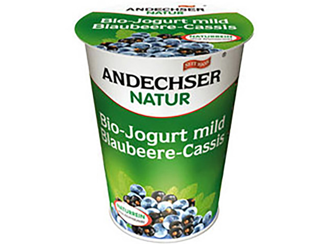 IOGURTE BIOLÓGICO ANDECHSER MIRTILO E CASSIS 400G