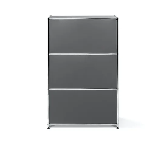 Regal Metall »CN3« mit 2 Klappenfächern, grau