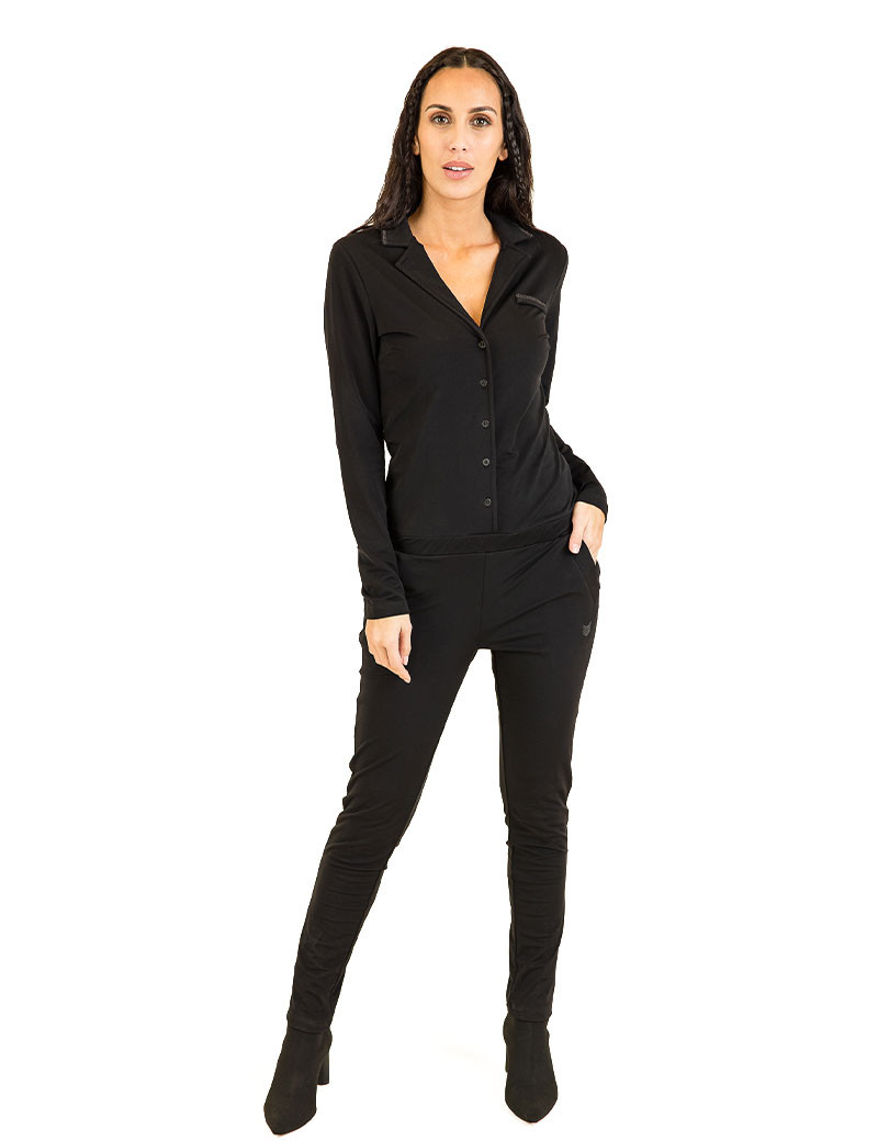 HBT BASICS - ANNA COMBINAISON COL BLAZER NOIR