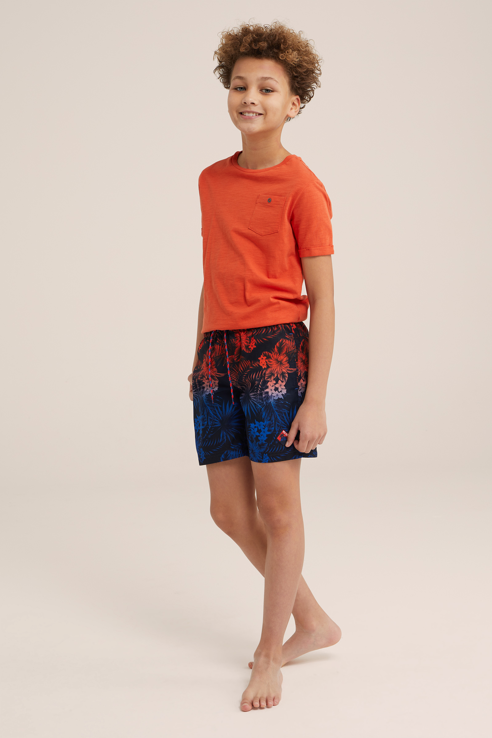 Jongens zwemshort met dessin WE Fashion Donkerblauw
