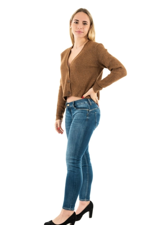 gilets cardigans only macadamia marron