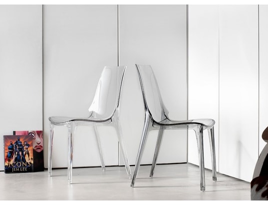 SCAB DESIGN - Chaise Lot de 2 C. Vanity transparent