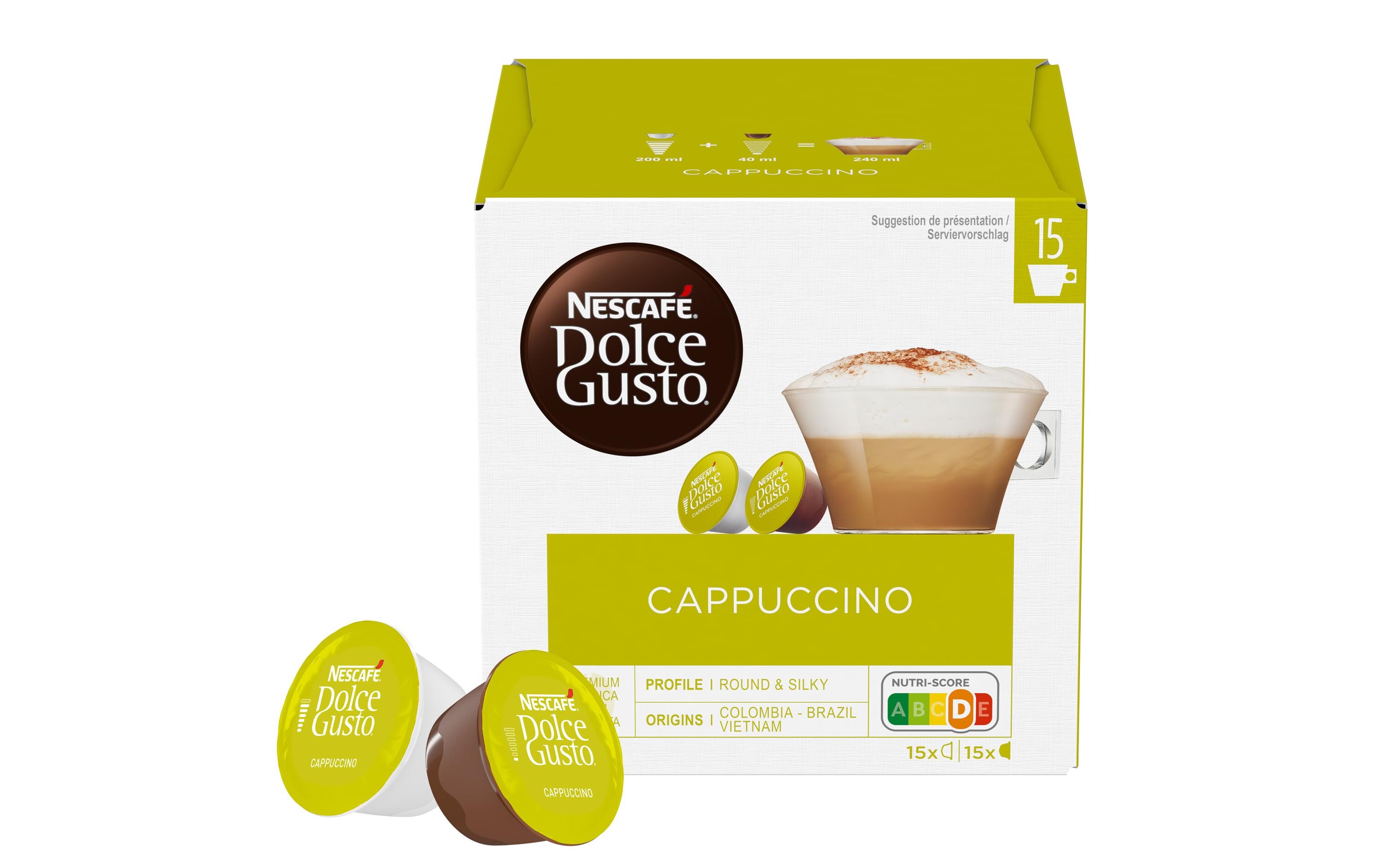 Kaffeekapseln Dolce Gusto Cappuccino 15 PortionenNescafé Dolce Gusto Cappuccino Kaffeekapseln