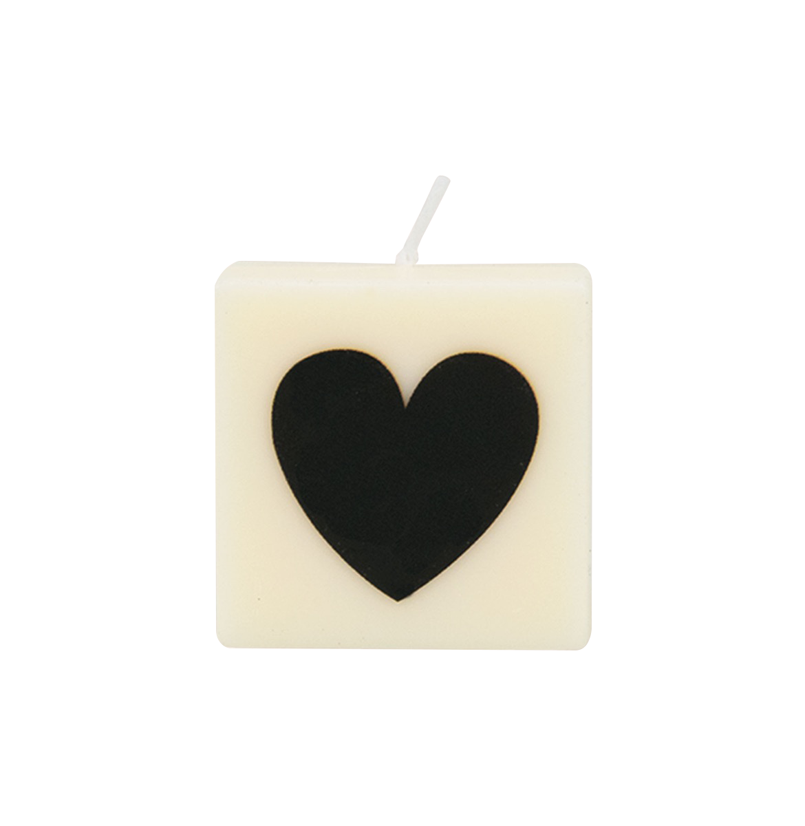 Bougie coeur noir The Gift Label