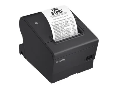 Epson TM T88VII (112) - Kvitteringsprinter - termisk linje - Rulle (7,95 cm) - 180 x 180 dpi - op til 500 mm/sek. - USB 2.0, USB 2.0 vært, LAN, seriel - skærer - sort