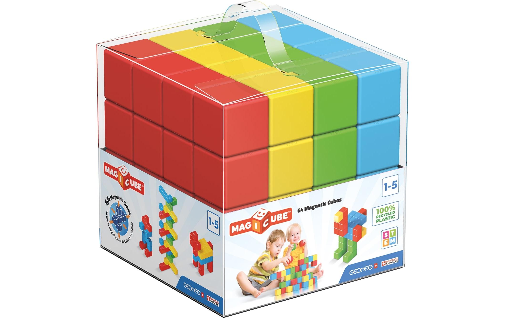 Bausteinmodell Full Color Green line Crystal 64 Teile<br>Innovatives, auf Magnetismus basierendes Konstruktionsspiel