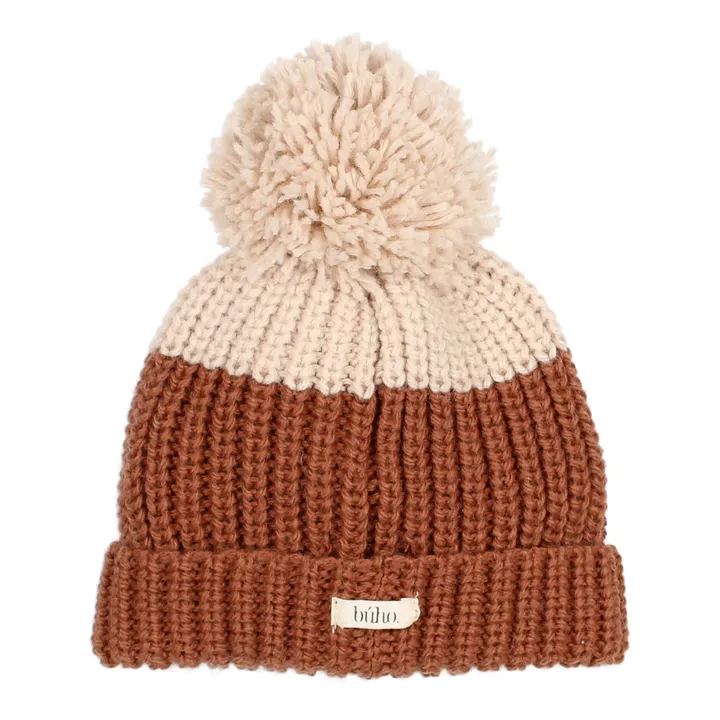 Búho Bonnet Pompon Bicolore | Terracotta