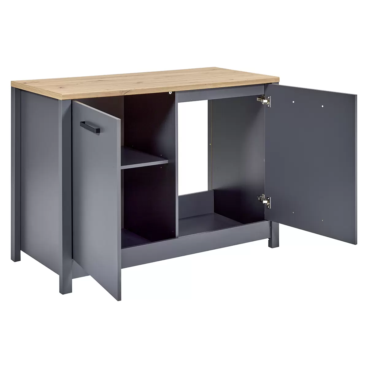 Spülenschrank Veneto anthrazit,Artisan Eiche