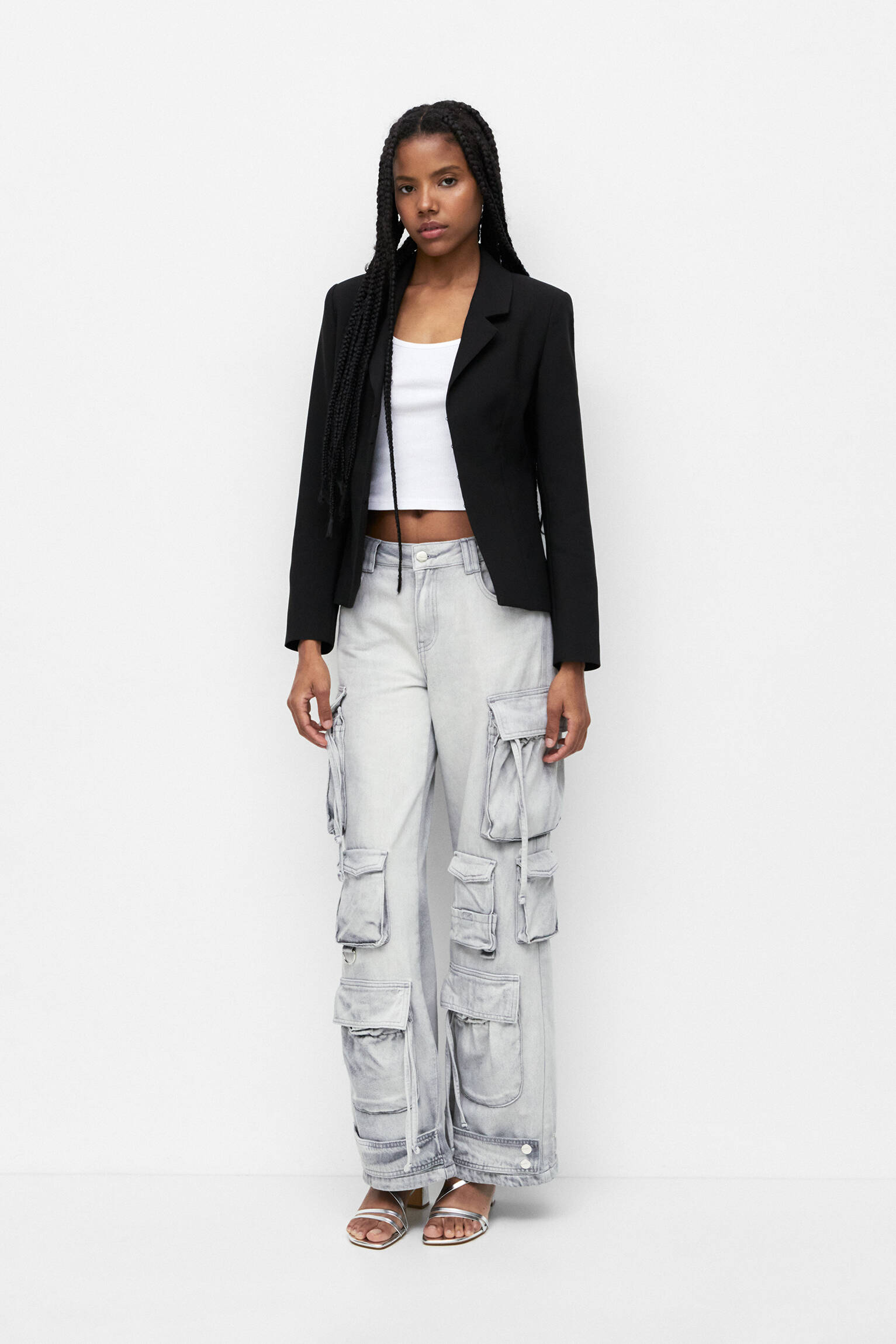 Blazer ajustado com fechos - Edição Limitada - Preto
