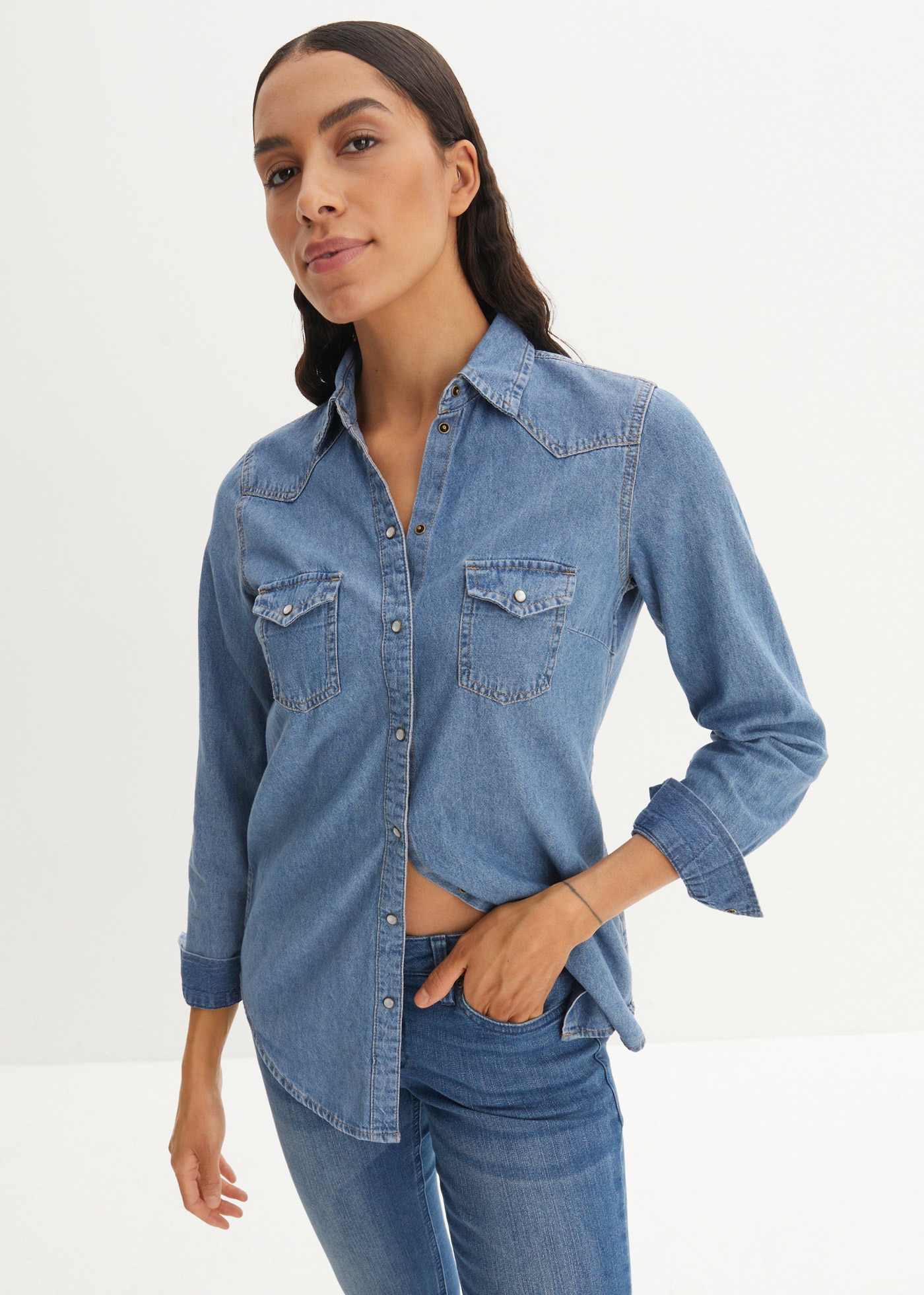 bonprix Jeanshemd