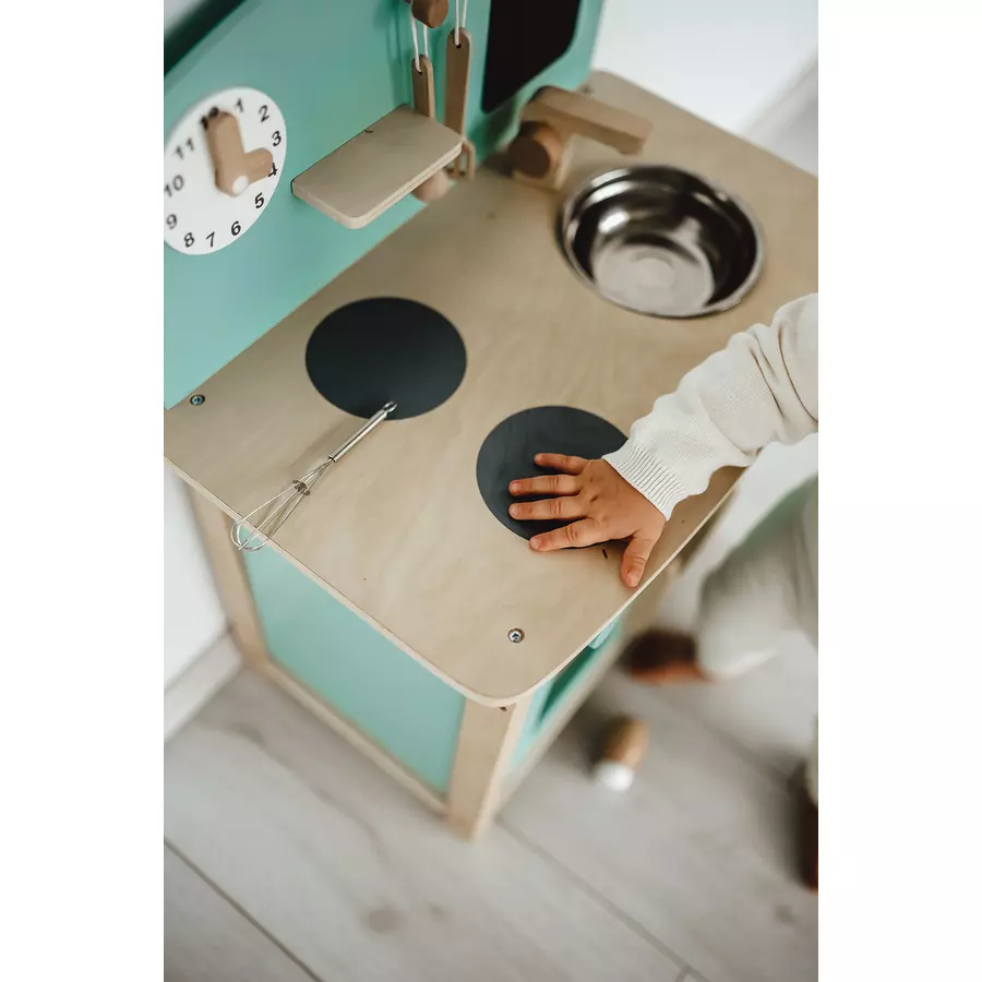 kindsgard Spielküche laekkermad inklusive Kochutensilien small mint