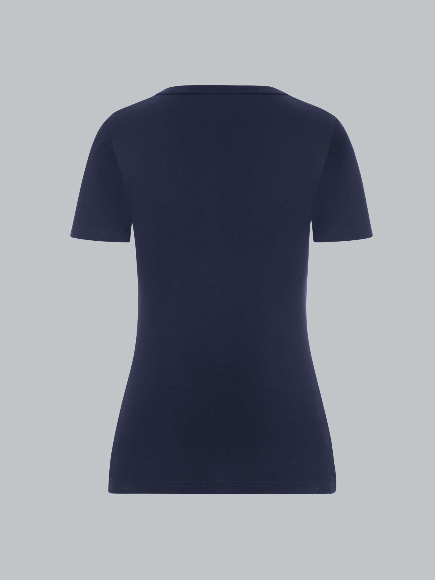 V-Shirt aus Baumwolle/Elastan Navy