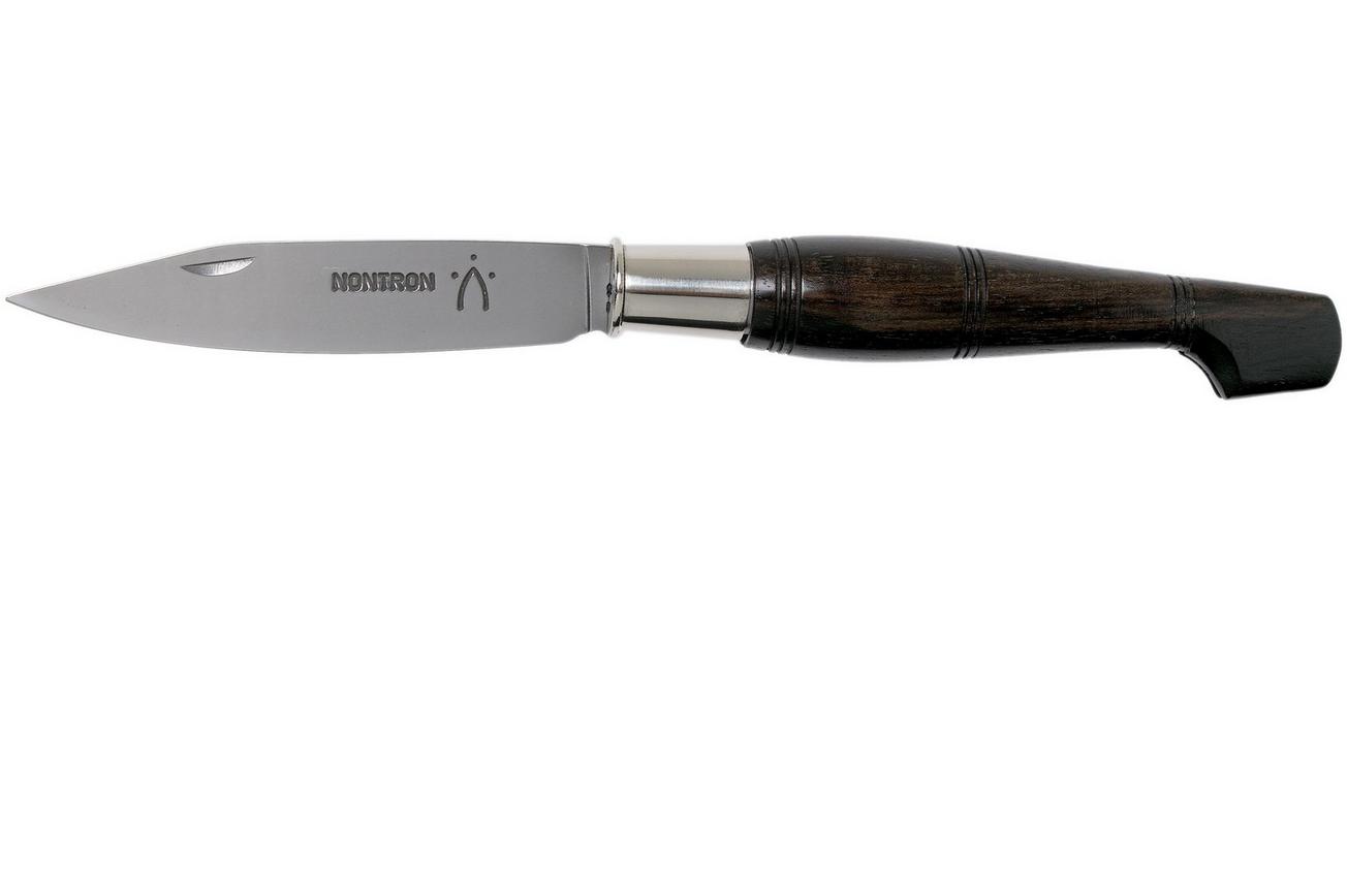 Nontron No. 25 Turning Ferrule, Ebony, clog shape NN25EB zakmes