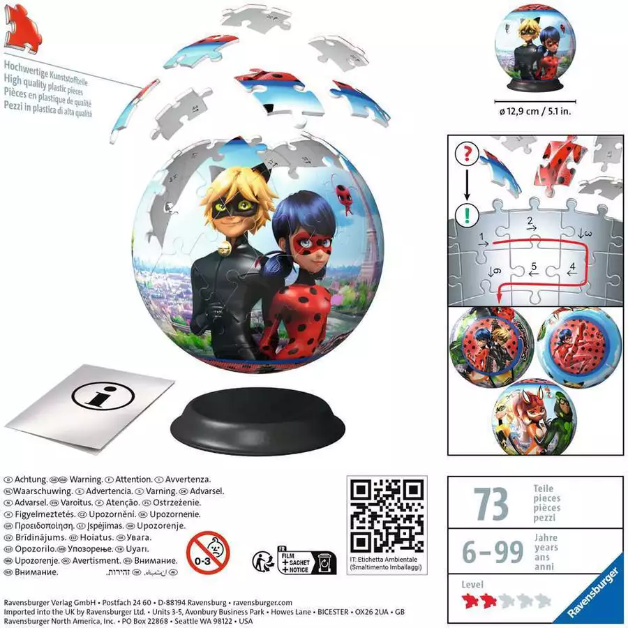 Ravensburger Puzzle-Ball Miraculous bunt