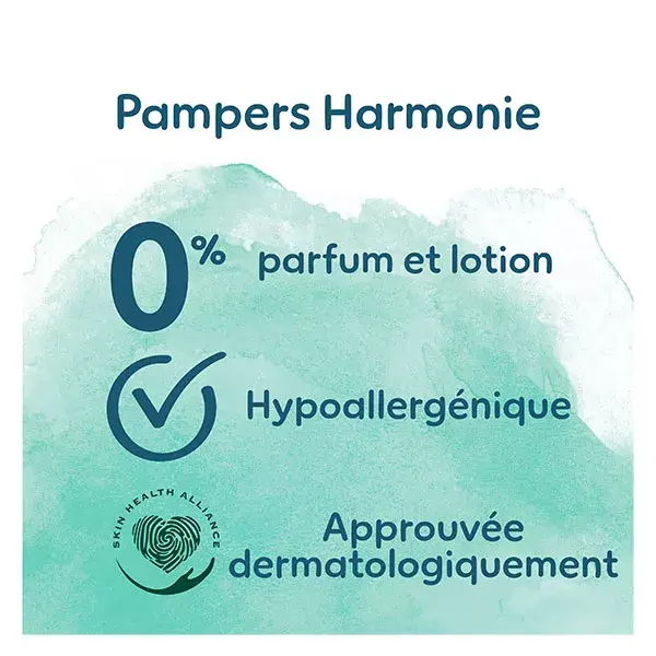 Fraldas Pampers Harmonie Maxi Pack Tamanho 2 (4-8 kg) com embalagem de papel reciclável