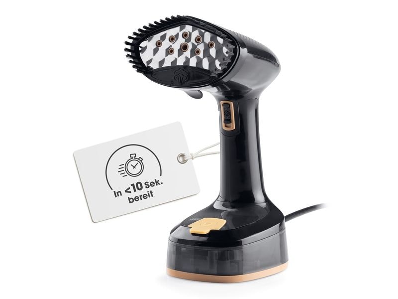 CLEANmaxx Dampfbürste 2-in-1 – 1600W schwarz 165 ml Tank 16 Dampfglätter