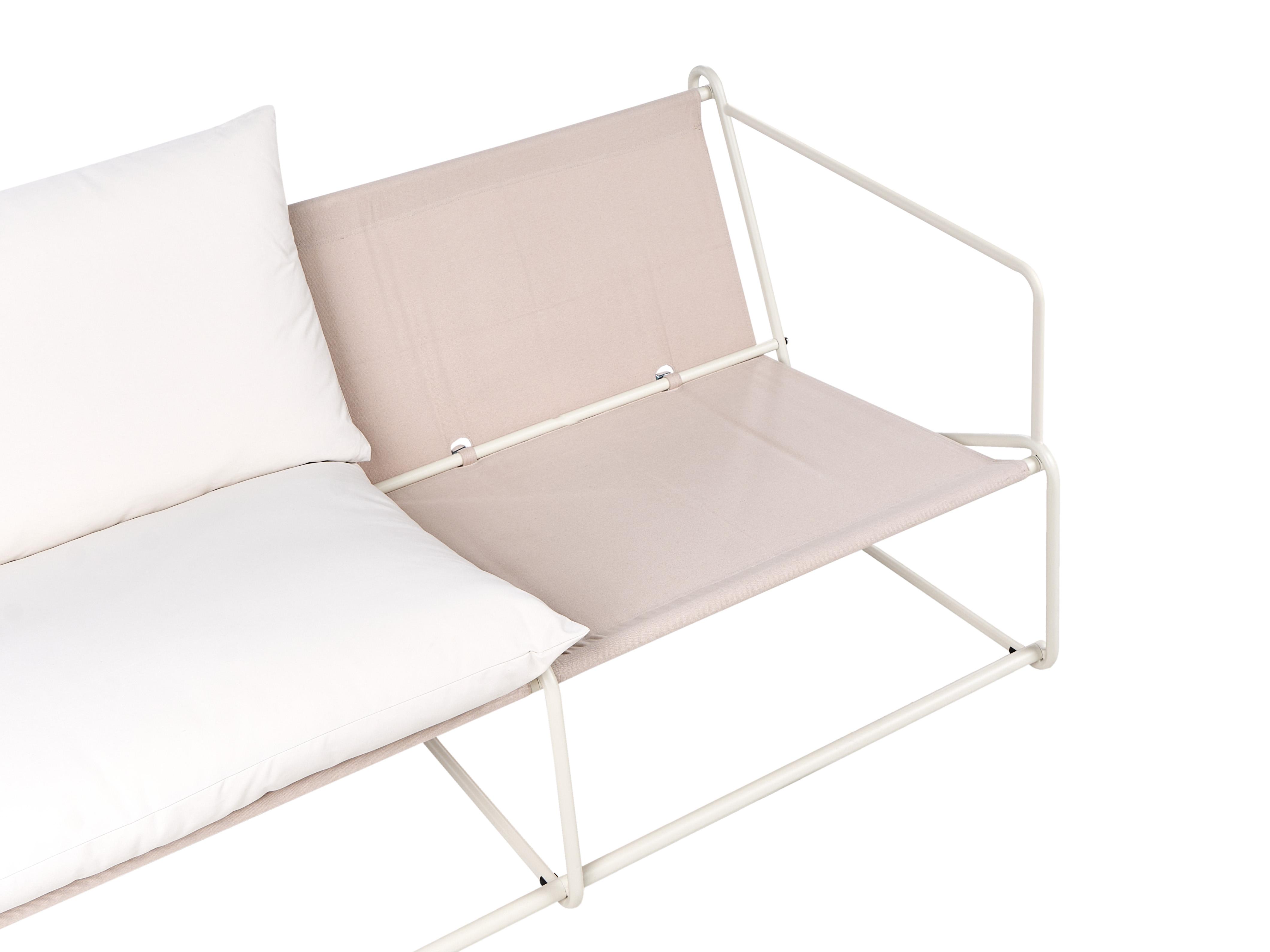 Tuin loungebank 2-zits PONTE Metaal Taupe