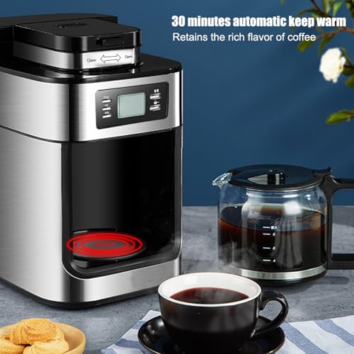 Cafetière, avec Affichage LED Machine à café de Grande capacité de 1,2 L pour Usage Domestique, des Cafés, des Bureaux, Usage Commercial (Prise UE) : Cuisine et Maison