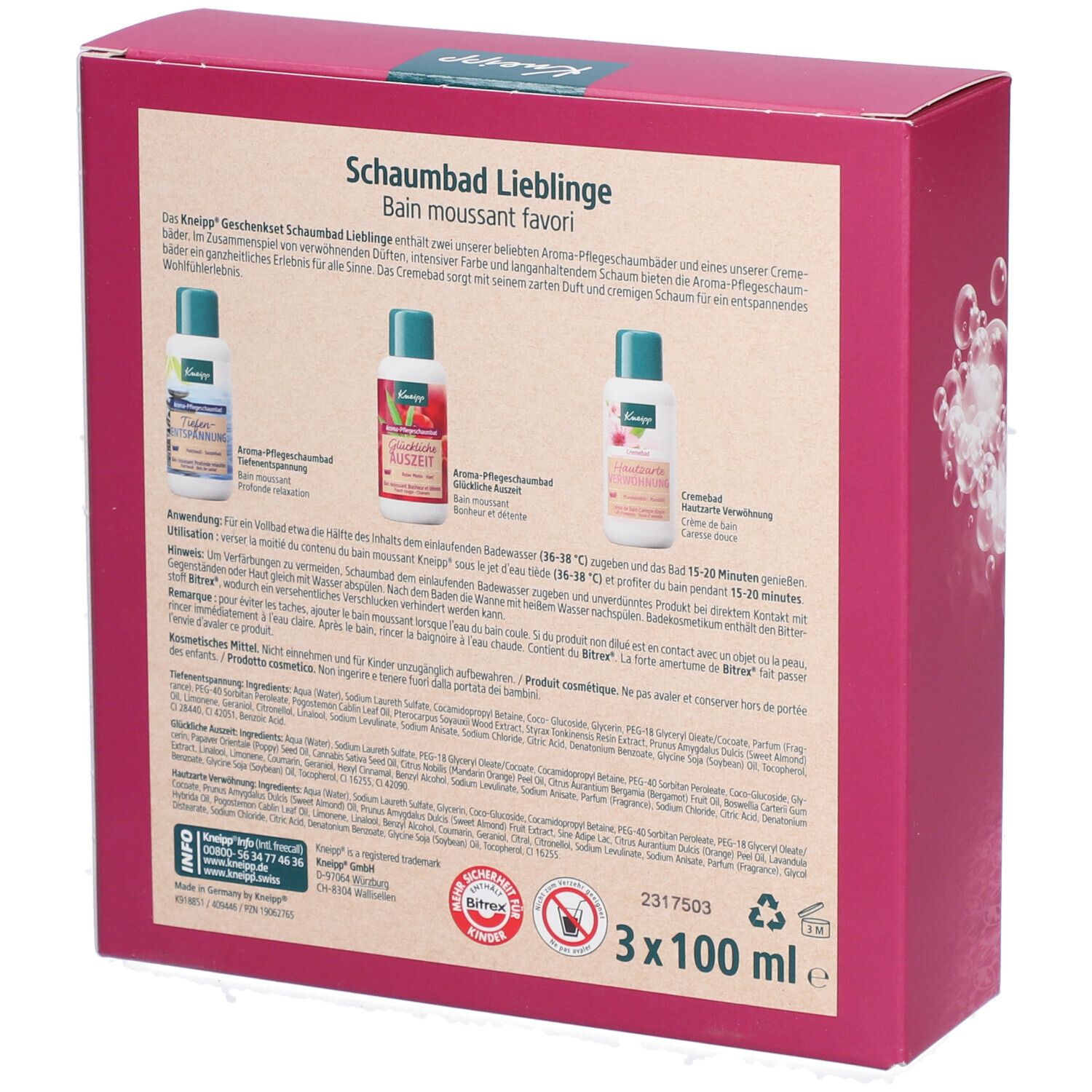 Kneipp Geschenkset Schaumbad Lieblinge