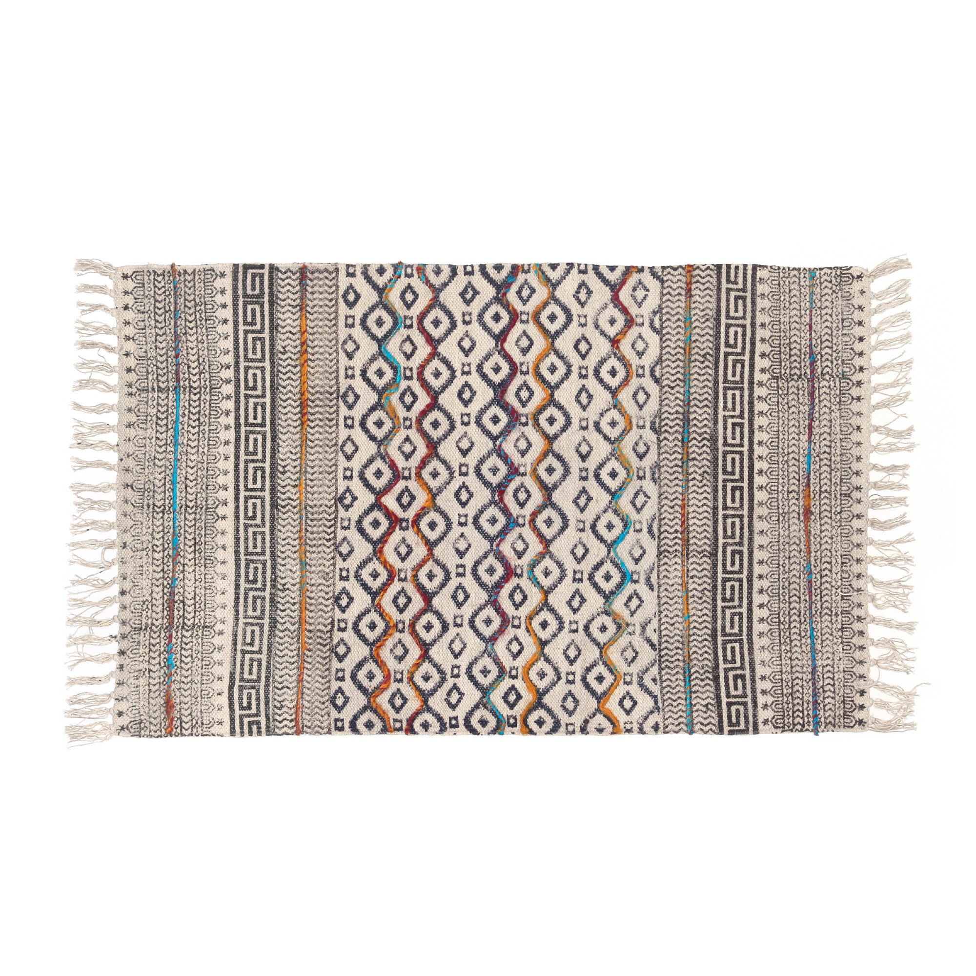 Mini-Rug 'Agani', handbedruckt, T 60 cm, B 90 cm von fischer's lagerhaus