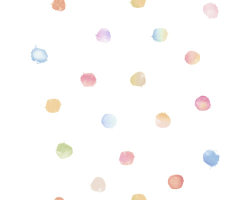 Vliesbehang 38147-1 Little Love Dots Aquarel wit veelkleurig