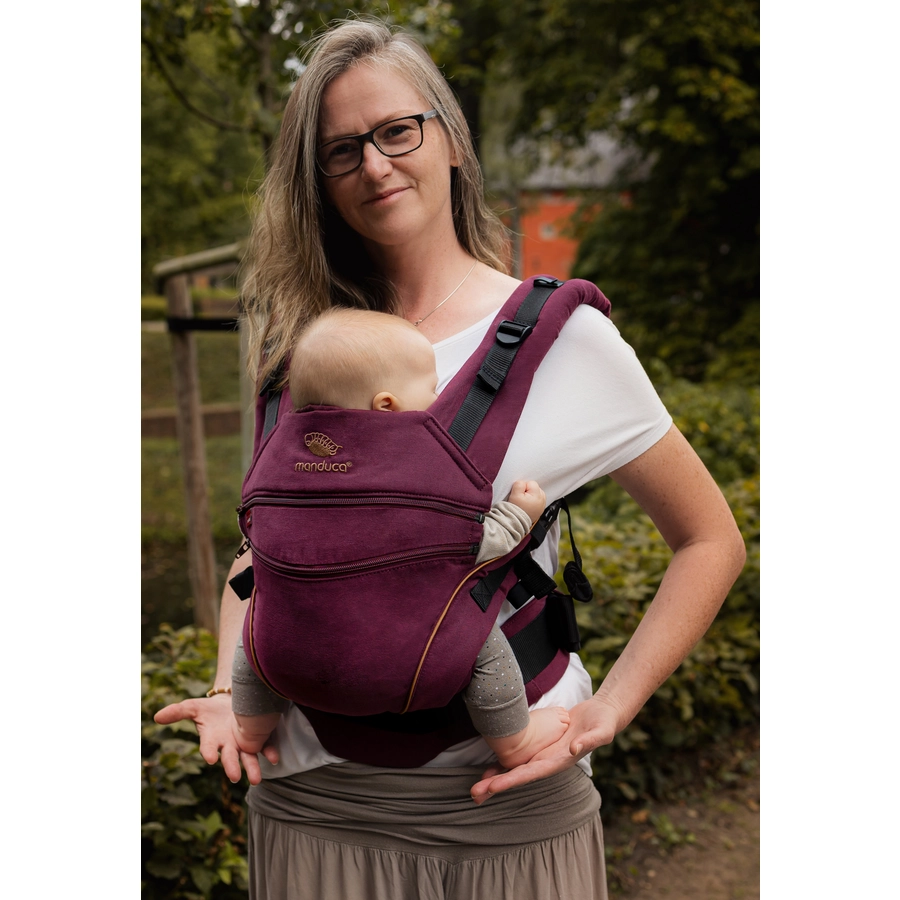 manduca Babytrage XT Cotton Denimberry-Toffee