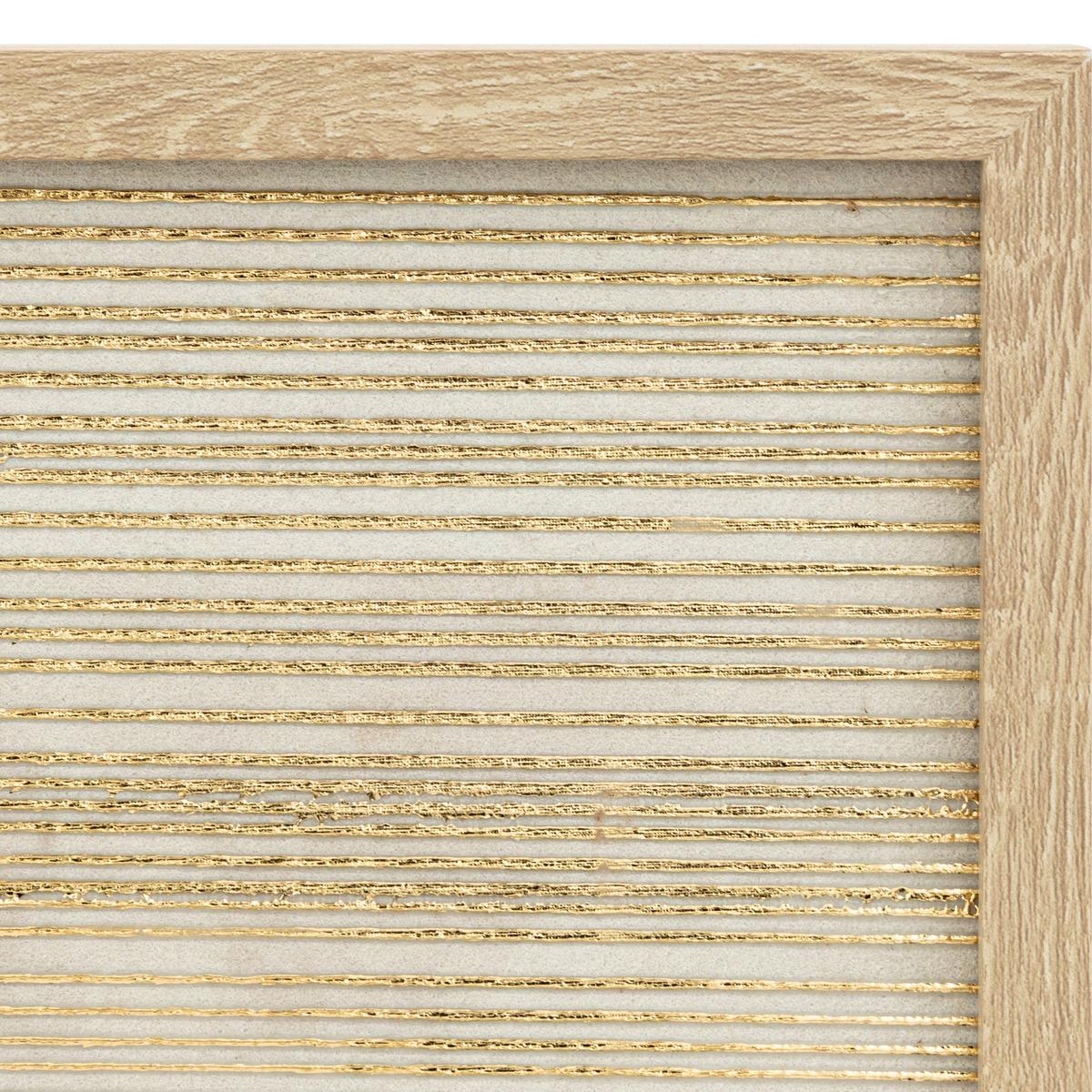TOILE IMPRIMEE ENCADREE ELIN EFFET ALU D.50X70CM