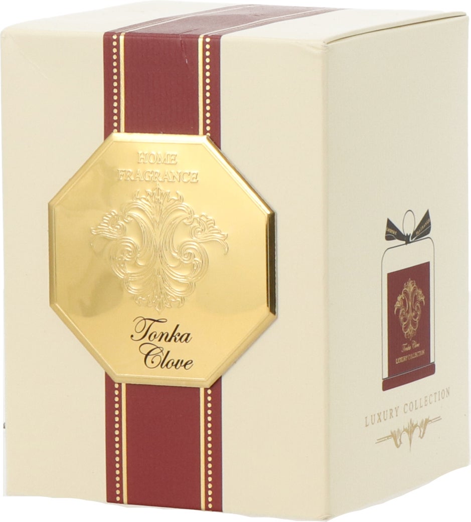 Intratuin geurkaars Luxe Tonka Clove rood 30 uur D 9,5 H 13 cm