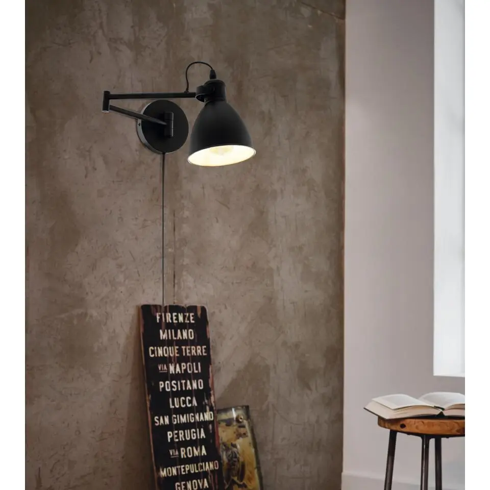 EGLOSanPeriWandlamp-E27-30cm-Zwart