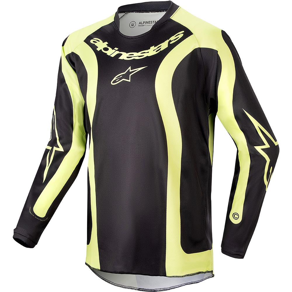Alpinestars - Maillot enfant Youth Racer Lurv Noir / Jaune fluo