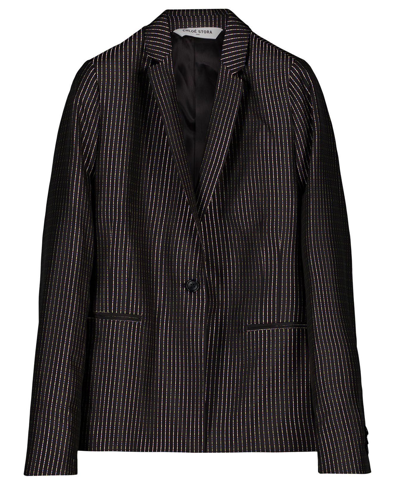 Chloé Stora Veste Umami rayée noire