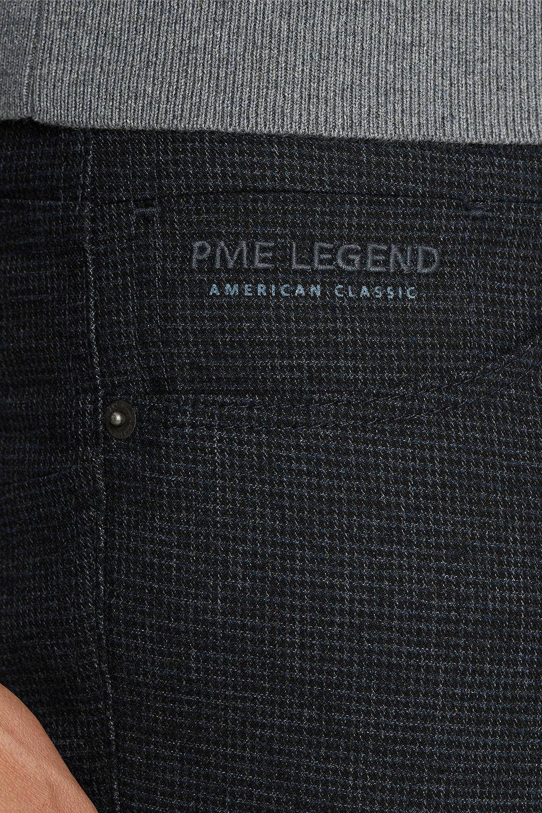 PME Legend geruite regular fit broek NIGHTFLIGHT grijs