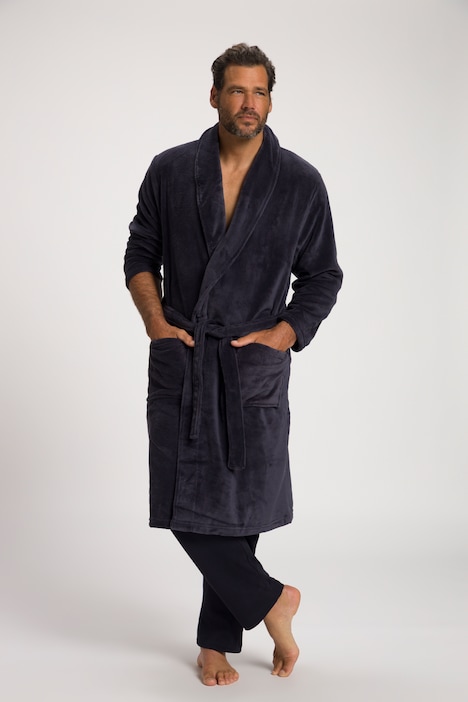 Bademantel, Homewear, Mikrofaser, Bindegürtel, bis 8XL