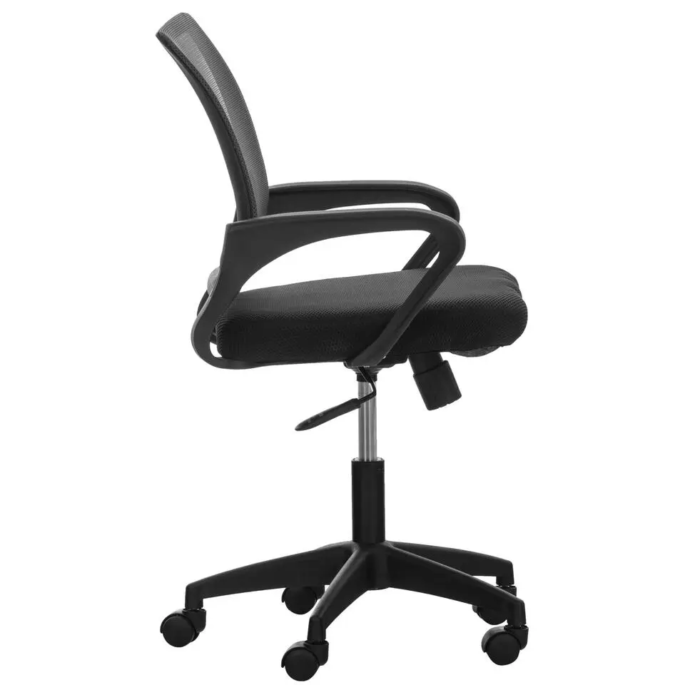 CLP Bureaustoel Auburn zwart Frame - Microfiber - zwart