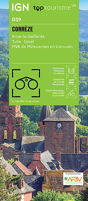 IGN - CORREZE D19 TOP TOURISME 100 IGN