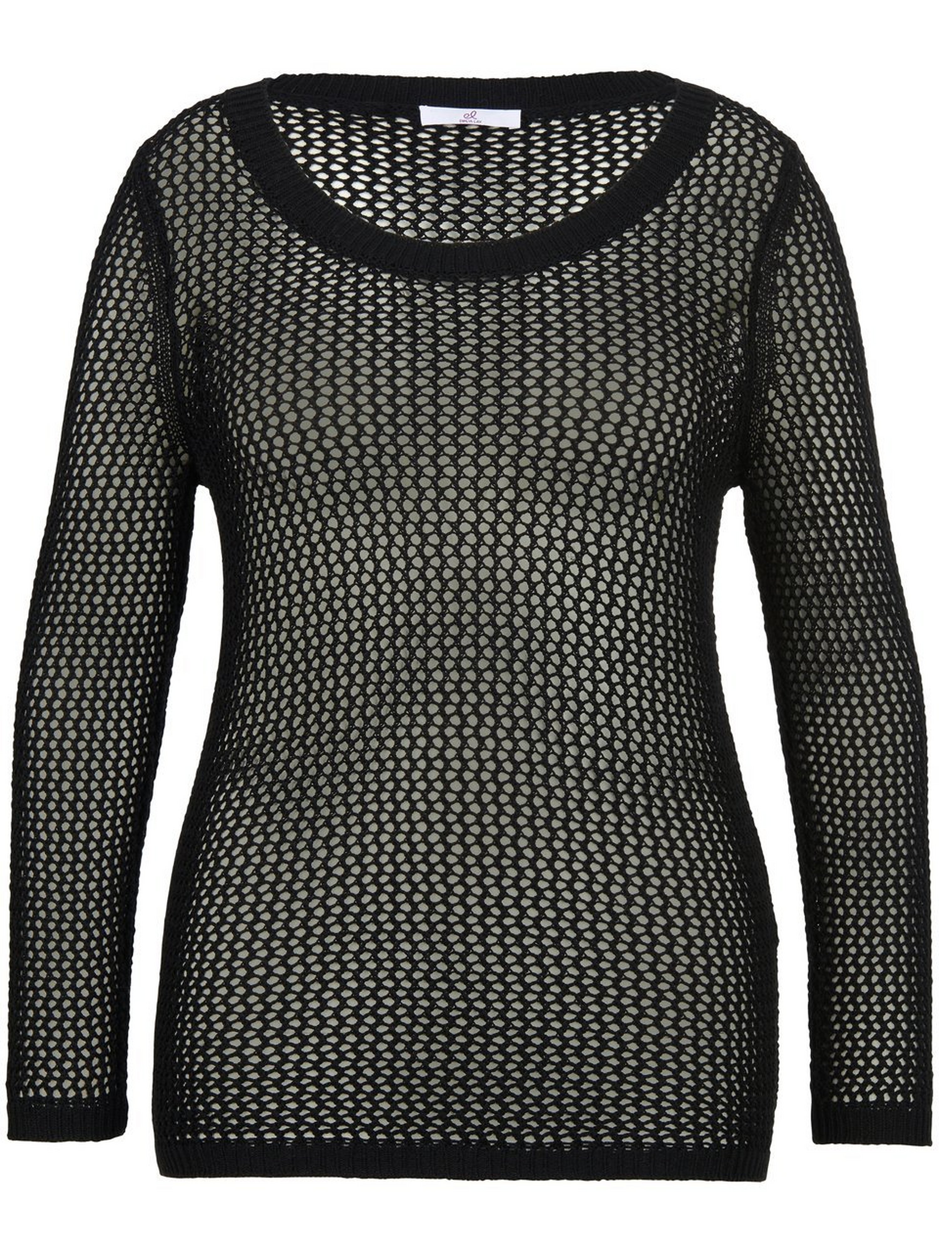 Rundhals-Pullover aus 100% Baumwolle