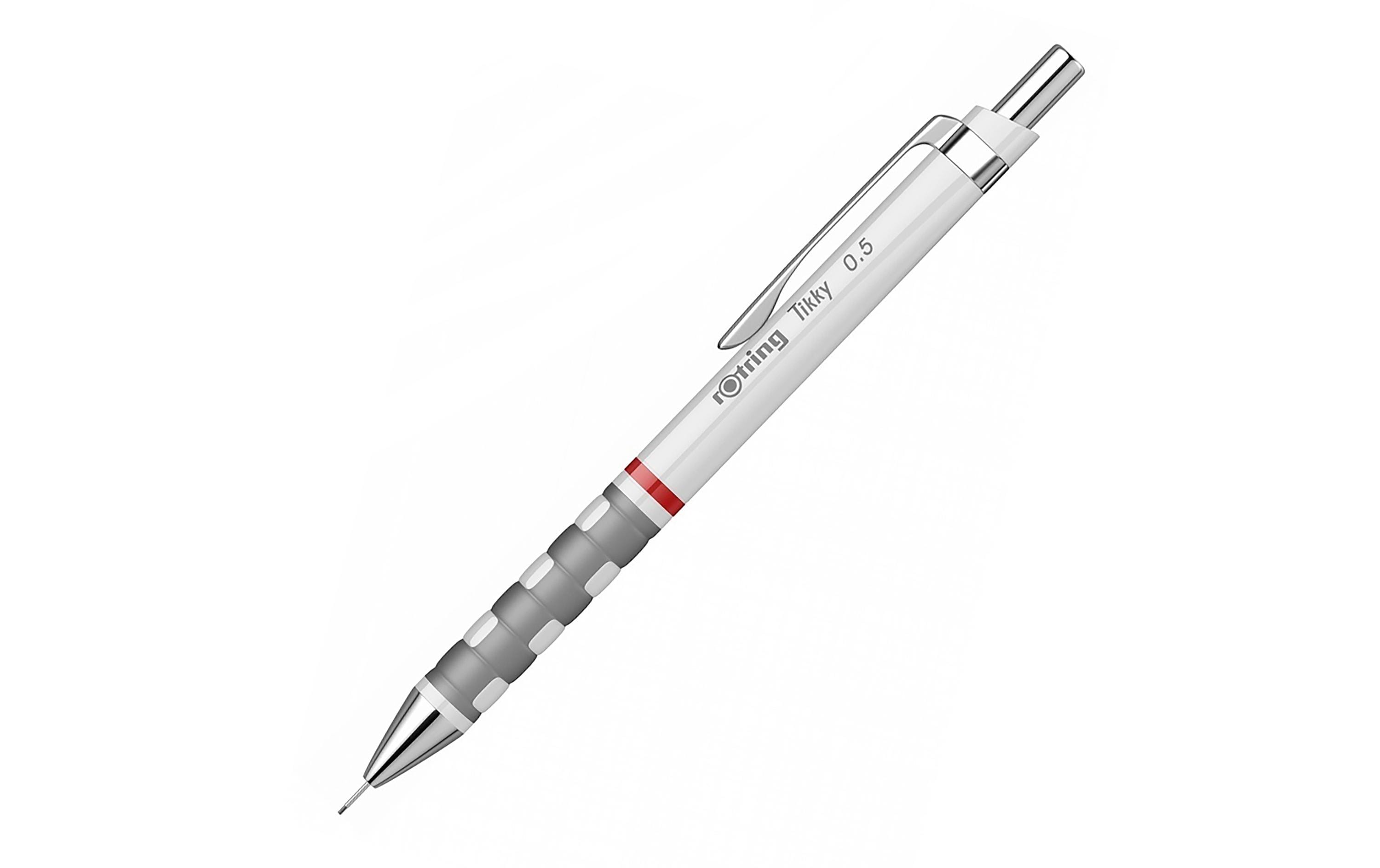 Minenbleistift Tikky HB, 0.5 mm, WeissDruckbleistift mit gummiertem Softtouch-Griff für Schule und Büro