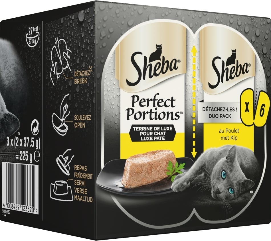 Sheba kattenvoer Perfect Portions kip 37,5 g 6 stuks