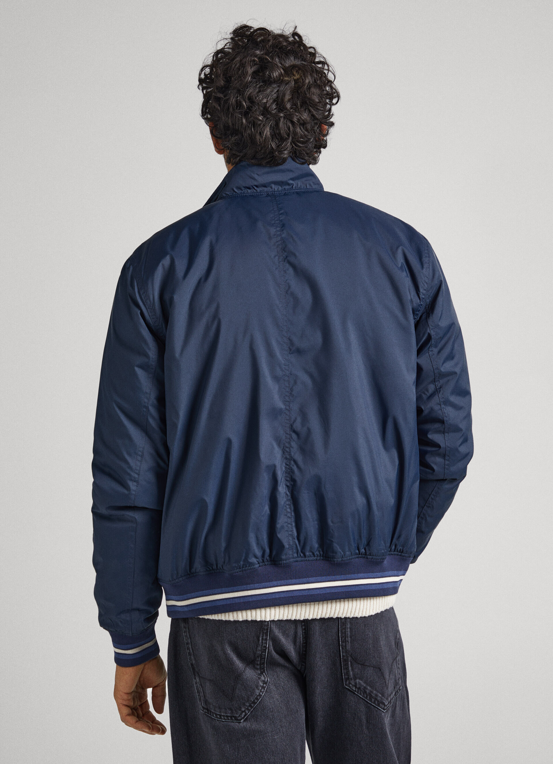 Jaqueta bomber de tecido reciclado - azul dulwich