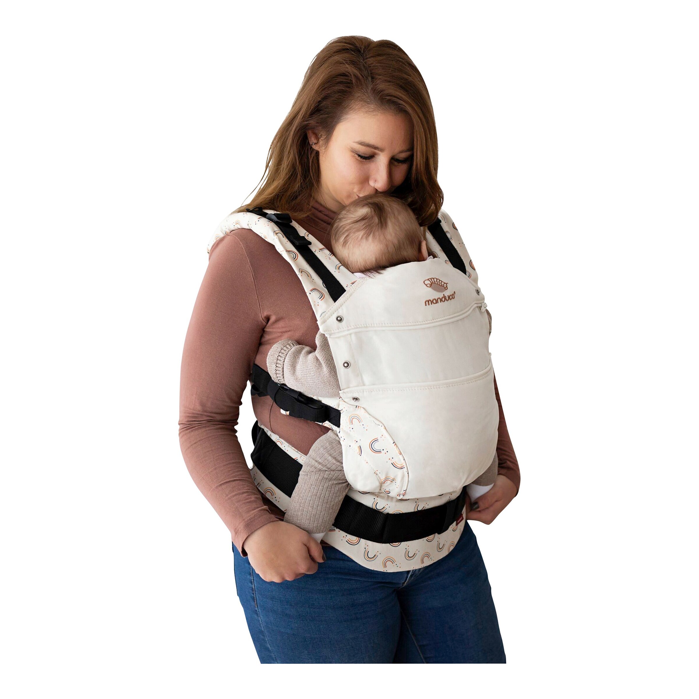 manduca® - FIRST Babytrage sand / print