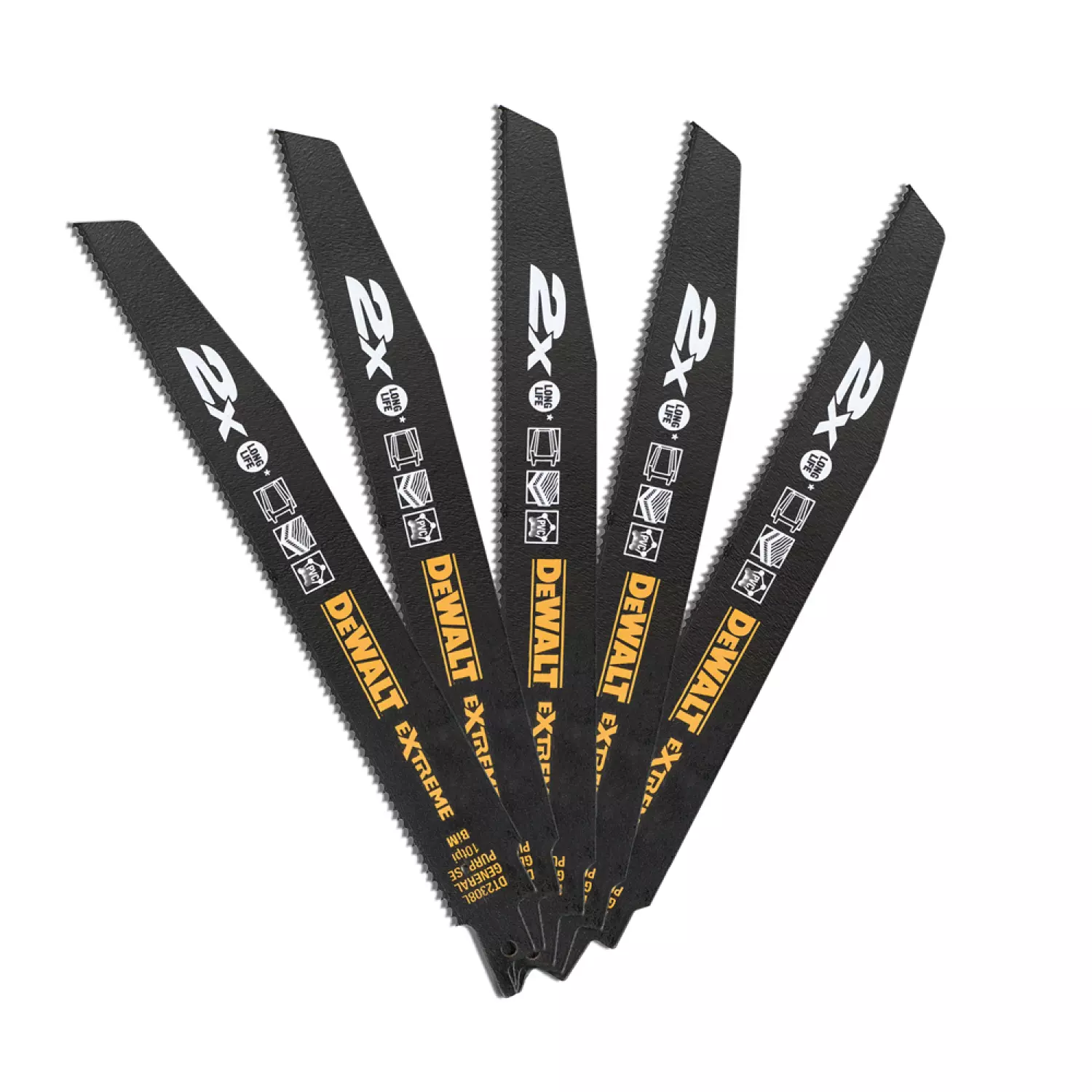 DeWALT DT2308L Reciprozaagblad - 228 x 2,5mm - Universeel (5st)