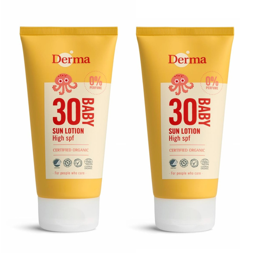 Derma - 2 x Eco Baby Sun Lotion SPF 30 150 ml - Solcreme