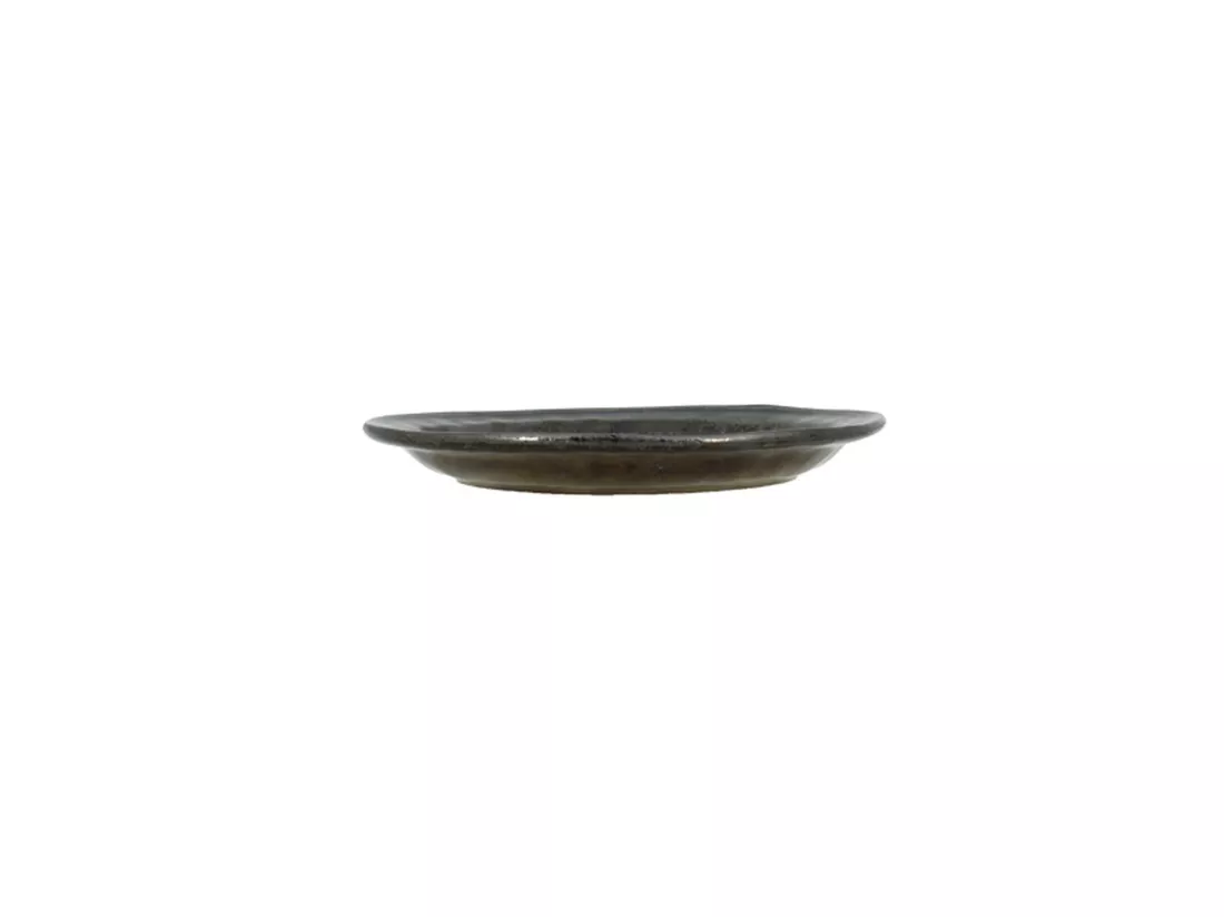 Ogo Living - Lot 6 Assiettes Desserts Certaldo 20cm En Gres Marron